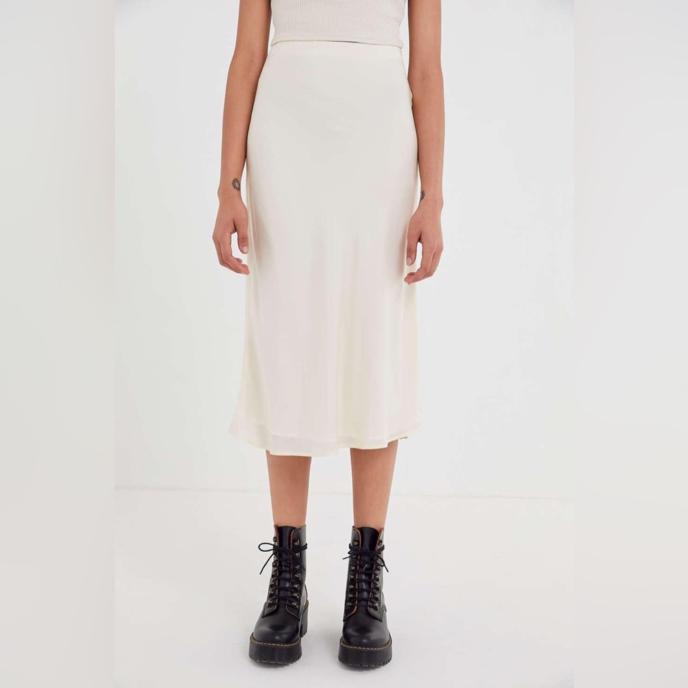 Urban Outfitters UO Satin Slip
Midi Skirt